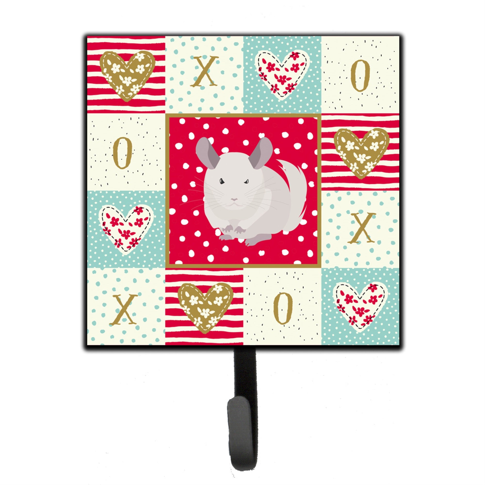 White Dominant Chinchilla Love Leash Or Key Holder